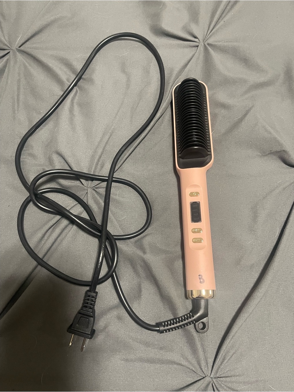Pink Electric Hair Straightening Brush
